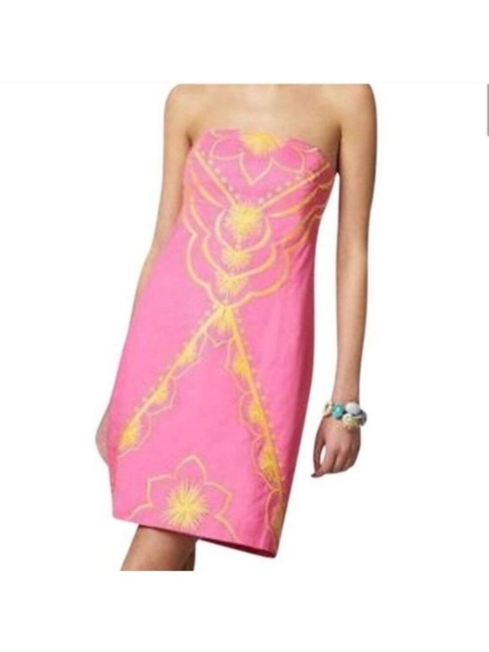 Lilly Pulitzer Bowen Embroidered Dress, Hotty Pink, 2 - Picture 1 of 10